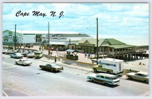 1970's CAPE MAY NJ BOARDWALK BEACH STATION WAGON CAMPER OLD CARS POSTCARD