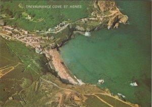 Cornwall Postcard - Aerial View of Trevaunance Cove, St Agnes  RR13087