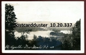 h4098 - STE. AGATHE DES MONTS Quebec 1947 Panoramic View. Real Photo Postcard