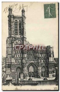 Old Postcard Cathedral In Troyes