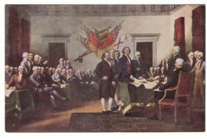 Declaration Of Independence, Trumbull, Philadelphia,  Antique Reynolds Postcard