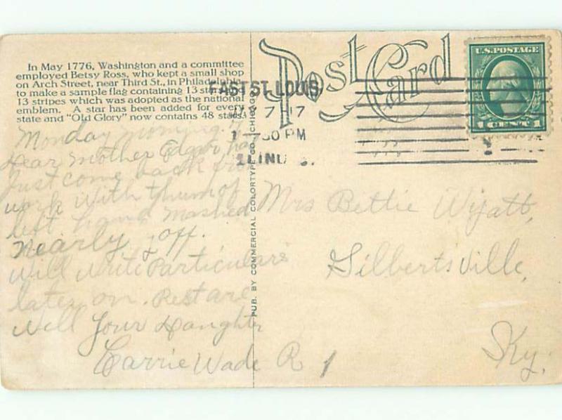 Pre-Linen Patriotic LARGE USA FLAG AC0706