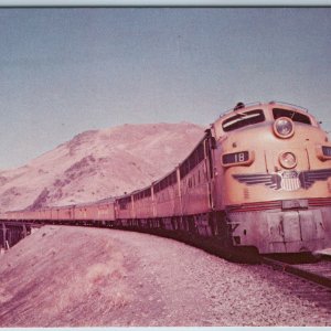 c1950s Huntington, OR Union Pacific Streamliner Train Portland Rose Railway A201