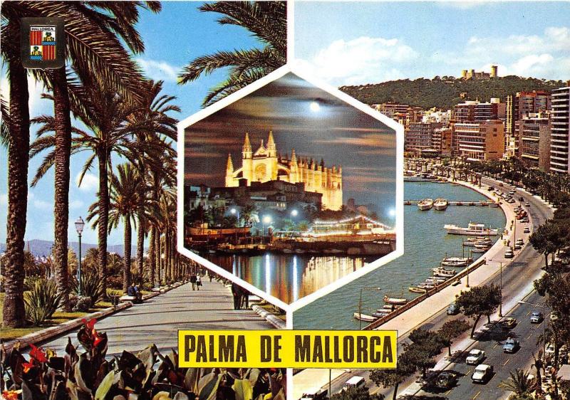 BG6333 palma de mallorca paseo sagrera car voiture ship bateaux    spain