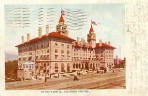 Postcard Antique View of Antlers Hotel in Colorado Springs, CO.     Y9