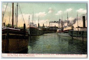 1907 Harbor View In Twin Cities Tonawanda & North Tonawanda New York NY Postcard
