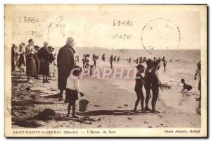 Old Postcard Brehal St Martin L & # 39Heure Bath
