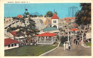 Rocky Point  Rhode Island Midway at Rocky Point Bird's Eye View Postcard U906 
