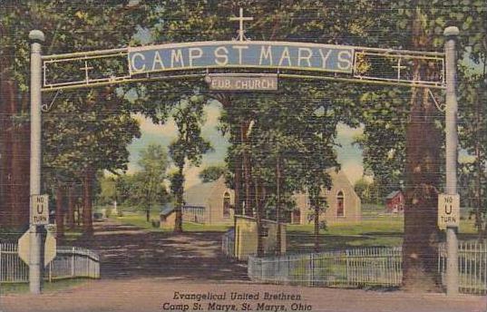 Ohio Saint Marys Evangelical United Brethren Camp Saint Marys 1960 Albertype