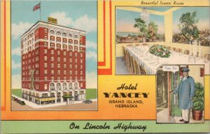 Hotel Yancey Grand Island Nebraska Postcard PC450