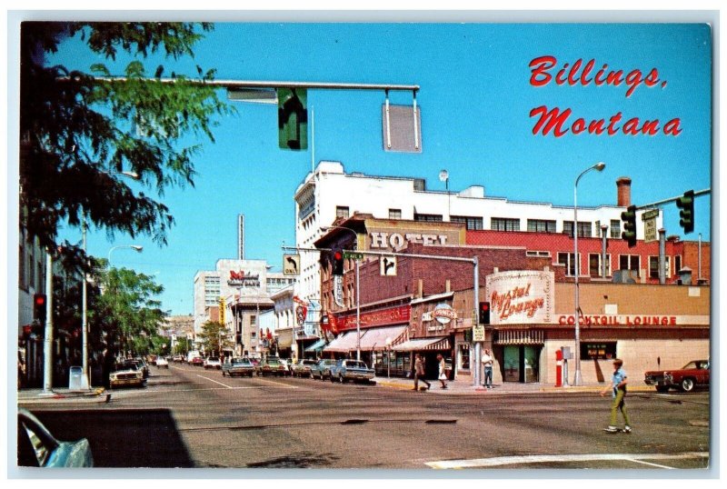 c1960's North Broadway Business Section Billings Montana MT Unposted Postcard