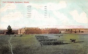 J25/ Spokane Washington Postcard c1910 Fort Wright Military Soldiers 16