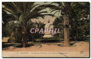 Tunisia Old Postcard The Square d & # 39Europe and the statue of Massicault (...