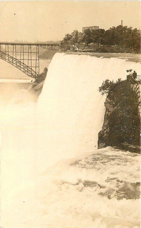 Bridge 1920s Niagara Falls New York RPPC real photo postcard 7118