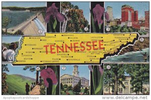 Multible Views Of Tennessee With Map