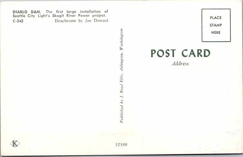Postcard DAM SCENE Seattle Washington WA AK1370