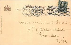 Early Raphael Kirchner Mirror Beautiful Woman Postcard