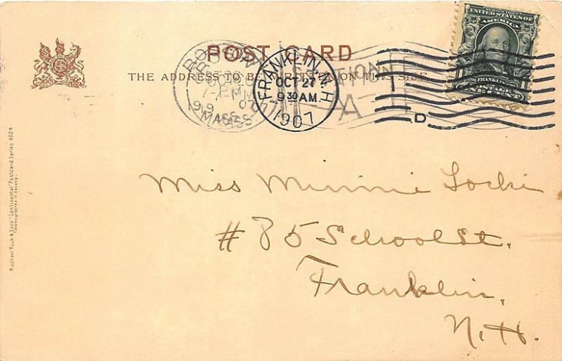 Early Raphael Kirchner Mirror Beautiful Woman Postcard