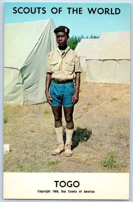 c1968 Togo Scouts Of The World Boy Scouts Of America Youth View Vintage Postcard