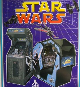 Star Wars Atari Arcade FLYER Original 1983 Video Game Art Print Retro Space Age