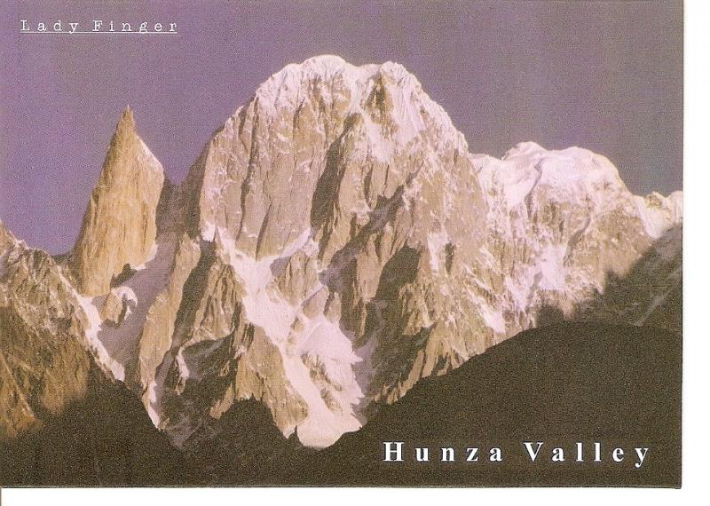 Postal 046738 : Mountain at Hunza valley Called Lady Finger. Pakistan