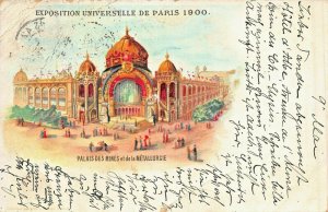 EXPOSITION UNIVERSELLE PARIS 1900~PALAIS DES MINES et la METALLURGIE POSTCARD