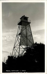 Lotbiniere Quebec Rear Range Lighthouse Real Photo Postcard