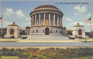 Chicago Illinois 1940s Postcard Elks National Monument