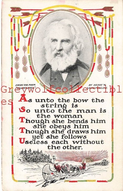 Henry W. Longfellow, American Poet, Poem Hiawatha