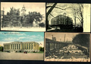 AU179 Pa.4pcs  100s of Ducks on Farm, Court House, High School, Womens Academy