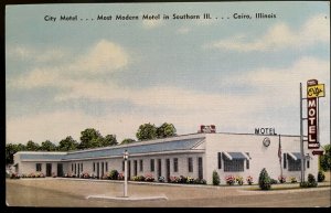 Vintage Postcard 1930-1945 City Motel, Cairo, Illinois (IL)