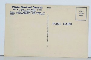 Lakewood Colorado CHIEKA COURT and DRIVE-IN Colfax / Hwy 40 Postcard K7