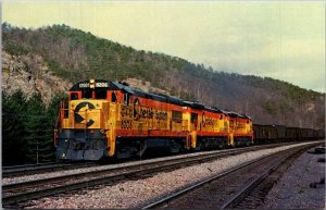 Trains Chessie System Railroad Locomotive 8206 At Clifton Forge Virginia