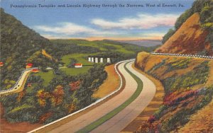 Pennsylvania Turnpike and Lincoln Highway Through The Narrows Everett, Pennsy...