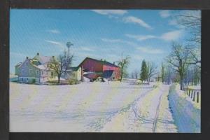 Amish Farm Scene Postcard 