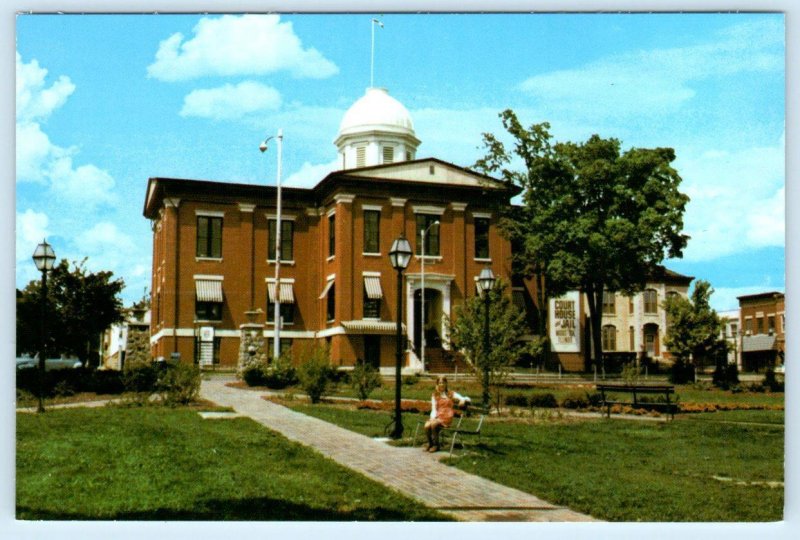 WOODSTOCK, Illinois IL ~ McHenry County OLD COURTHOUSE & JAIL  4x6 Postcard