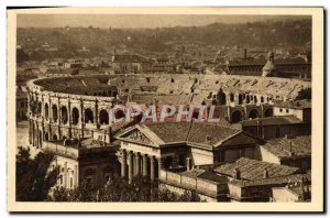 Old Postcard Nimes Les Arenes