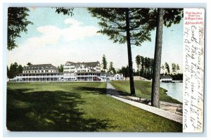 PAUL SMITH'S HOTEL ST REGIS LAKE BRIGHTON ADIRONDACKS NEW YORK NY POSTCARD (GX3)