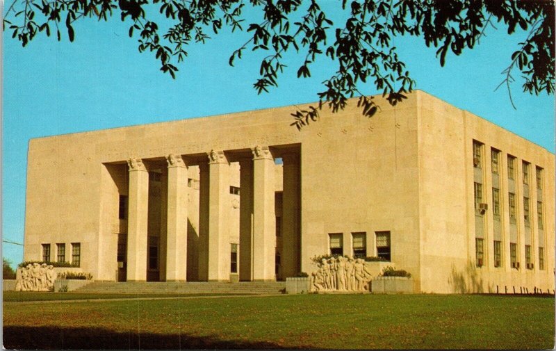 War Memorial Building Jackson Mississippi MS Postcard VTG UNP Deep South Mirro 