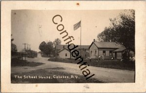 Real Photo School House At Colosse Mexico NY Oswego County New York RP A941