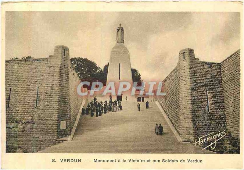 Old Postcard 8 Verdun monument victory and the soldiers of Verdun