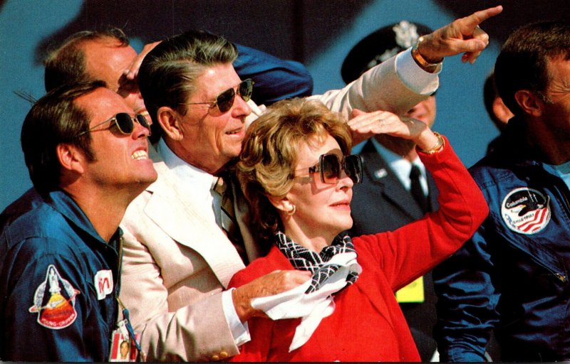 President Ronald Reagan Watches Landing Of Space Shuttle Columbia 3 June 1982