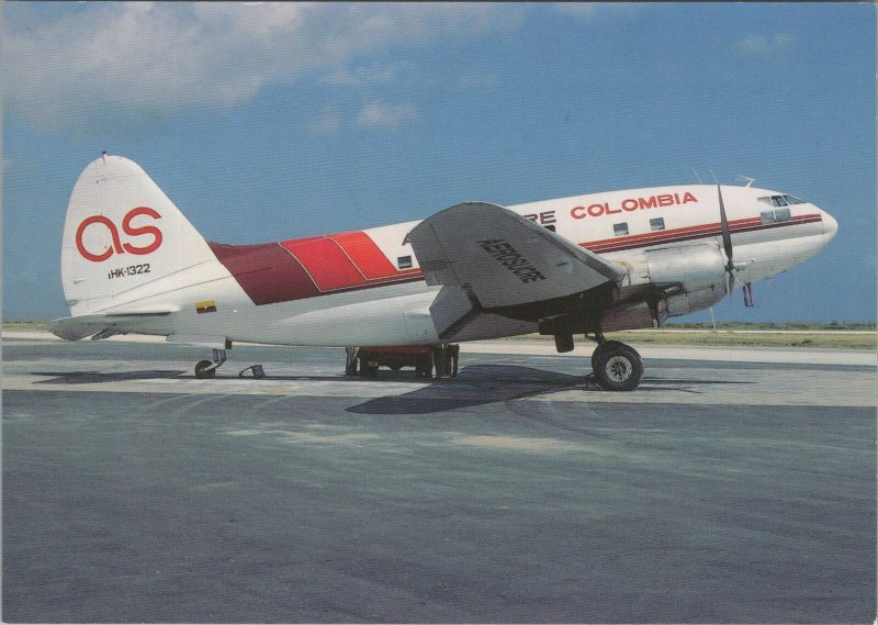 Aviation Postcard - Colombia Curtiss C-46A-60-CK Aerosucre Aeroplane Ref.RR18495