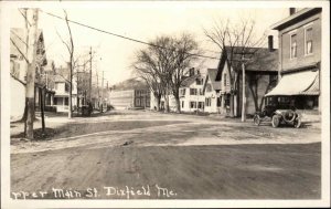 Dixfield ME Maine Upper Main St. c1920 Real Photo Postcard