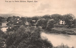 Vintage Postcard Vue Sur La Petite Riviere Rigaud Quebec Canada Castonguay Pub.