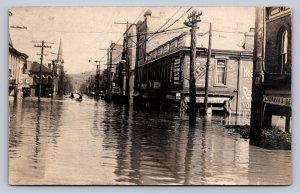 J87/ Wellsburg West Virginia RPPC Postcard c10 Flood Disaster Stores 451