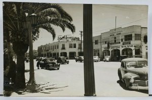 Mexico RPPC Street Scene, Silva, Ferro 1940s Cars Vintage Postcard L4