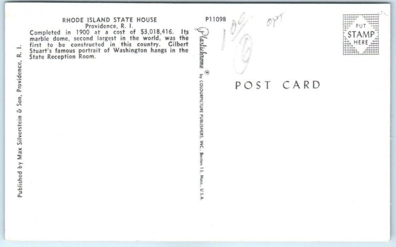 Postcard - Rhode Island State House - Providence, Rhode Island