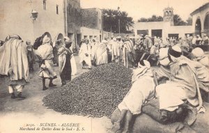 A616 Algeria Algiers Marchand de Dattes dans le Sud Scenes Dates Seller postcard