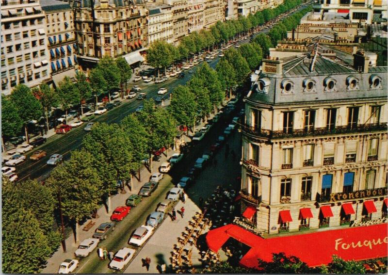 Paris France L'Avenue des Champs-Elysees c1968 Postcard D58